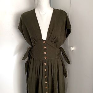 Free People button down maxi dress